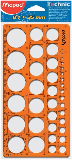 [1419431] Cirkelsjabloon Maped Technic 1-35mm