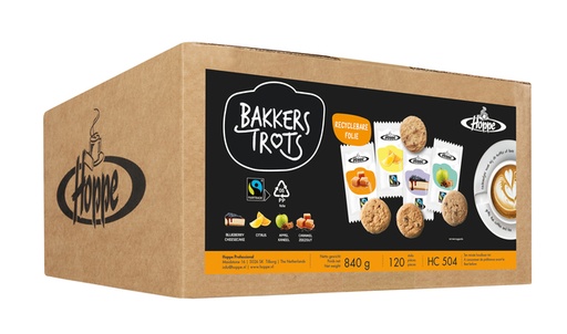 [1407575] Koekjes Hoppe Bakkers Trots fairtrade koekjesmix 120 stuks