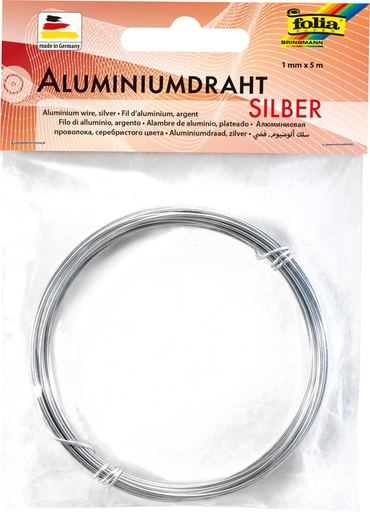 [1407626] Aluminiumdraad Folia 1mmx5m zilver