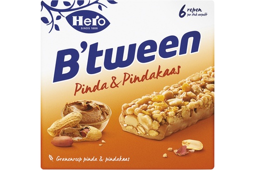 [1422342] Barre de céréales Hero B'tween cacahuètes 6 paks barre 25g