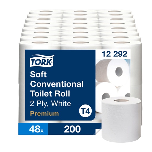 [1421539] Toiletpapier Tork T4 Premium 2-laags 200 vel wit 12292