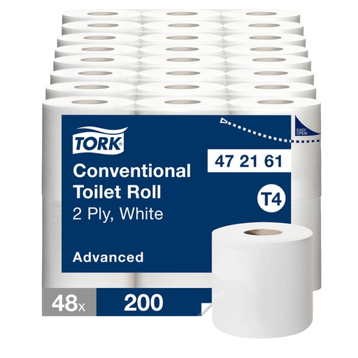 [1421913] Papier toilette Tork T4 Advanced 472161 2 épaisseurs 200 feuilles blanc