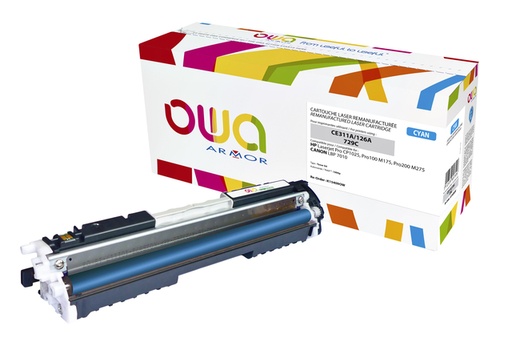 [1422165] Cartouche toner OWA alternative pour HP CE311A bleu