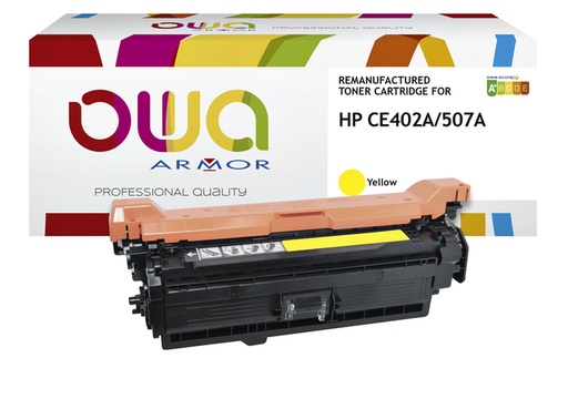 [1422183] Tonercartridge OWA alternatief tbv HP CE402A geel