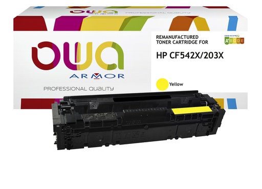 [1422185] Cartouche toner OWA alternative pour HP CF542X jaune