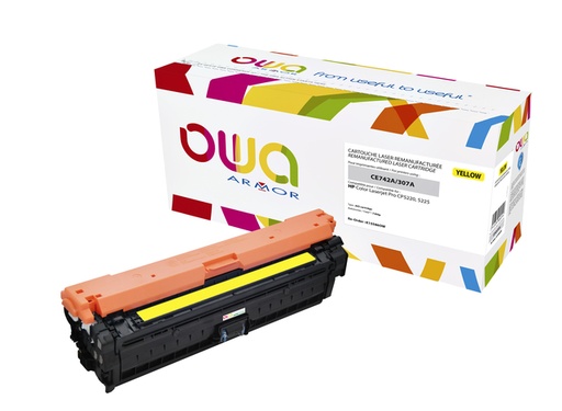 [1422263] Cartouche toner OWA alternative pour HP CE742A jaune