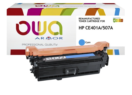 [1422290] Cartouche toner OWA alternative pour HP CE401A bleu