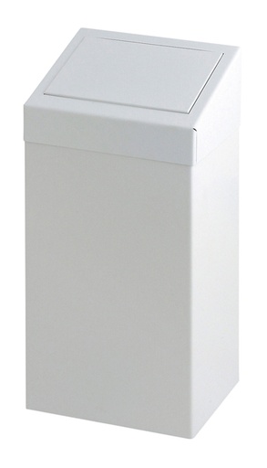 [1422352] Poubelle à clapet Vepa bins 50L métal blanc