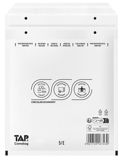 [1421557] Envelop TAP Comebag luchtkussen nr15 240x275mm 100 stuks