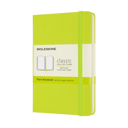 [1422876] Notitieboek Moleskine pocket 90x140mm blanco hard cover lemon green