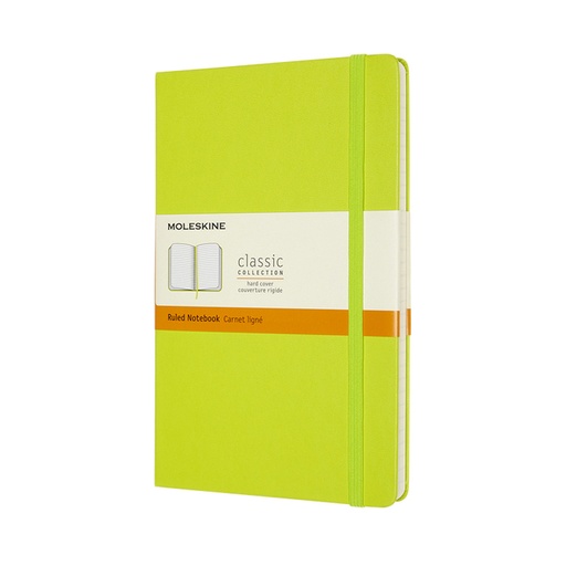 [1422877] Carnet Moleskine large 130x210mm ligné couverture rigide vert citron