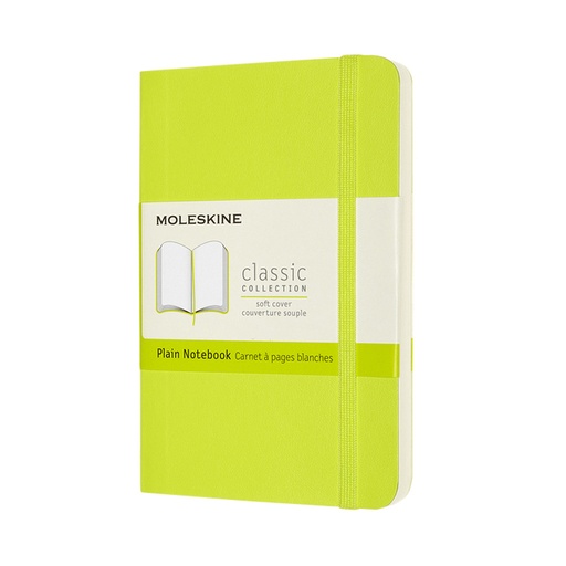 [1422881] Notitieboek Moleskine pocket 90x140mm blanco soft cover lemon green