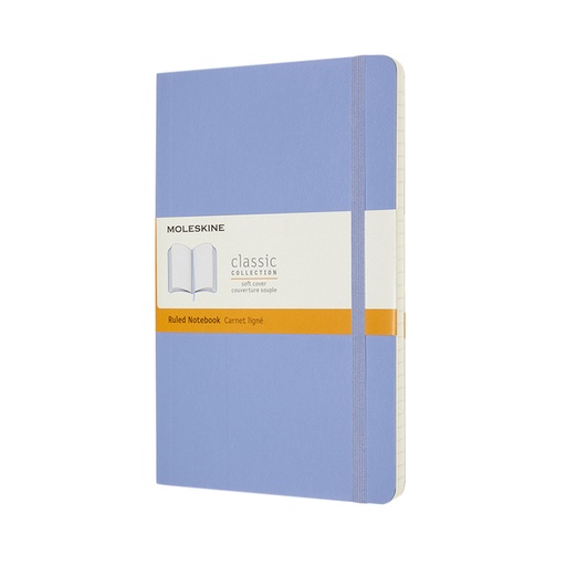 [1422883] Notitieboek Moleskine large 130x210mm lijn soft cover hydrangea blue