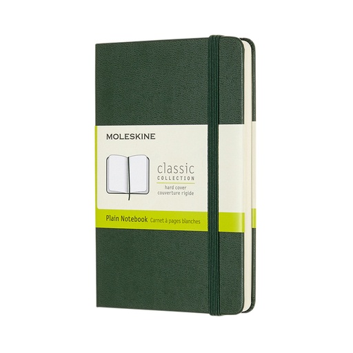 [1422891] Notitieboek Moleskine pocket 90x140mm blanco hard cover myrtle green