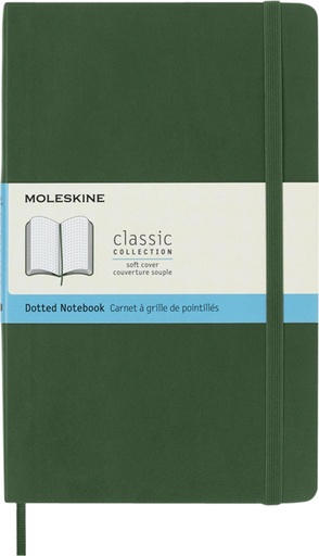 [1422895] Notitieboek Moleskine large 130x210mm dots soft cover myrtle green