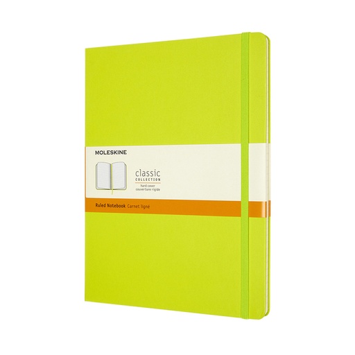 [1422899] Notitieboek Moleskine XL 190x250mm lijn hard cover lemon green