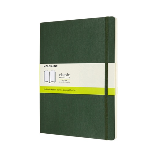 [1422902] Notitieboek Moleskine XL 190x250mm blanco soft cover myrtle green