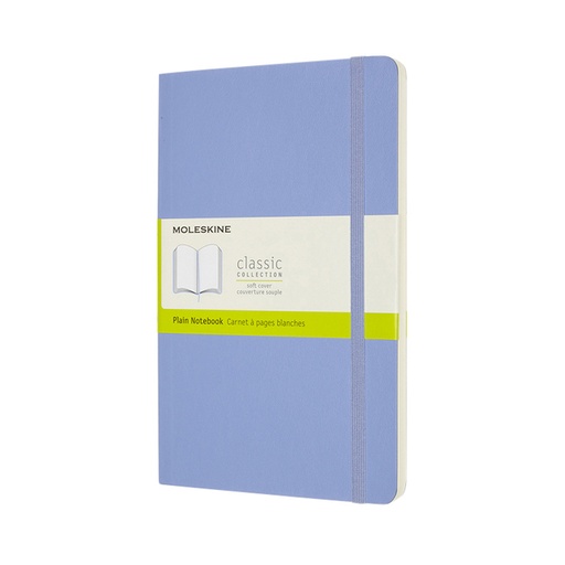 [1422905] Carnet Moleskine large 130x210mm uni couverture souple bleu hortensia