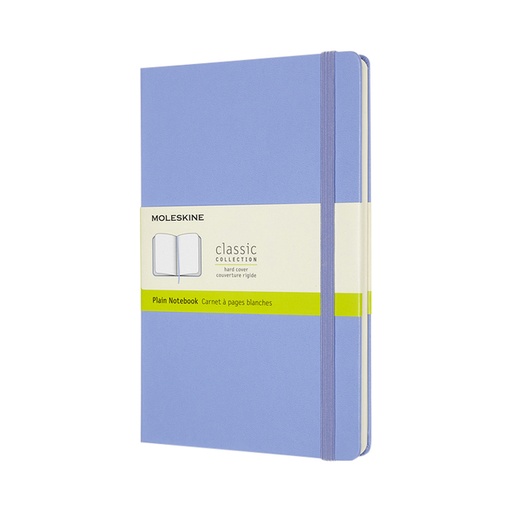 [1422908] Carnet Moleskine large 130x210mm uni couverture rigide bleu hortensia