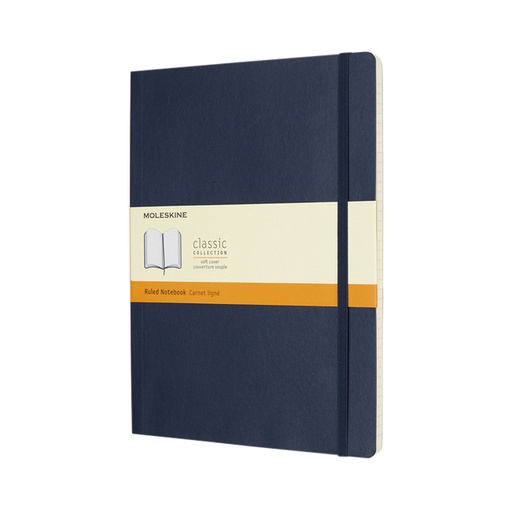 [1422913] Notitieboek Moleskine XL 190x250mm lijn soft cover sapphire blue