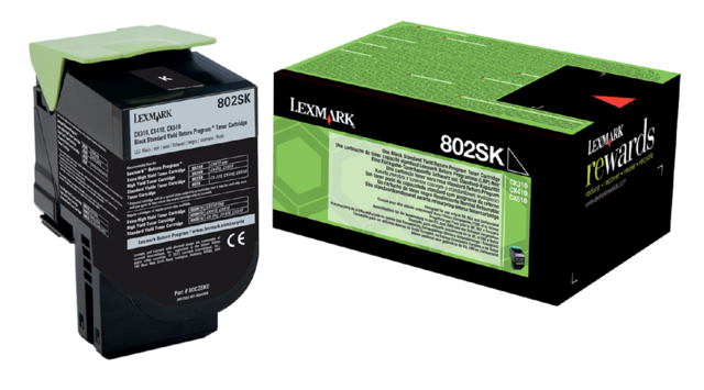 Cartouche toner Lexmark 80C2SK0 Prebate noir
