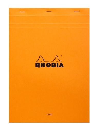 [1423118] Bloc Rhodia A4 ligné + marge 80 feuilles 80g orange