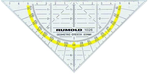 [1423003] Geodriehoek Rumold 1026 160mm transparant