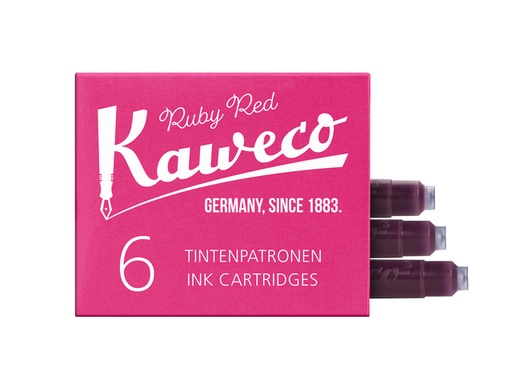 [1423702] Inktpatroon Kaweco rood doosje à 6 stuks