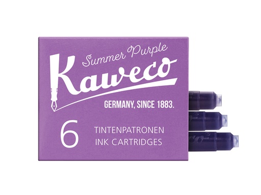 [1423703] Cartouche d'encre Kaweco aubergine boîte 6 pièces