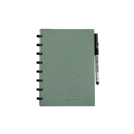 [1422772] Carnet de notes Correctbook A5 ligné 40 pages lin vert olive