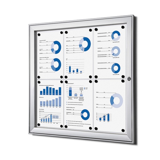 [1423248] Vitrine d'affichage Quantore Luxe 6x A4 argent