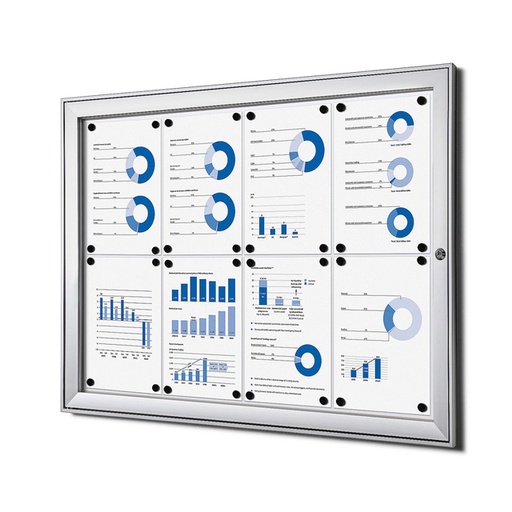 [1423250] Vitrine d'affichage Quantore Luxe 8x A4 argent