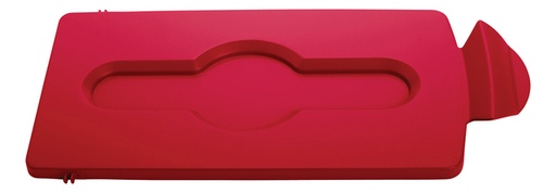 [1424390] Couvercle Rubbermaid pour Station de recyclage Slim Jim fermé rouge