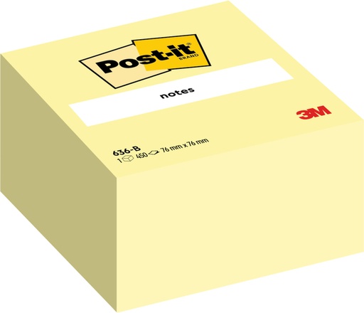 [1422483] Memoblok 3M Post-it 636 76x76mm kubus geel 450 vel