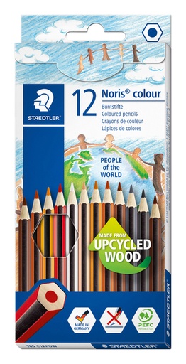 [1422584] Kleurpotloden Staedtler Noris kleuren People of the World set à 12