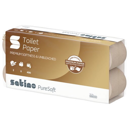 [1423594] Papier toilette Satino PureSoft MT1 066550 2 ép 400 feuilles naturel