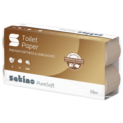 [1423595] Toiletpapier Satino MT1 PureSoft 3-laags 250 vel naturel 076970