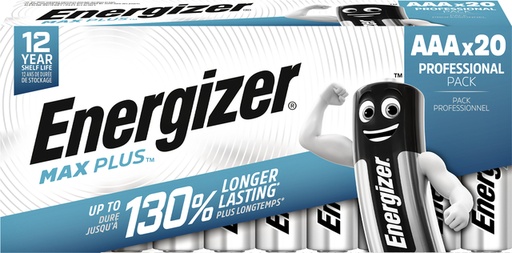 [1429540] Pile Energizer Max Plus 20 x AAA alcaline