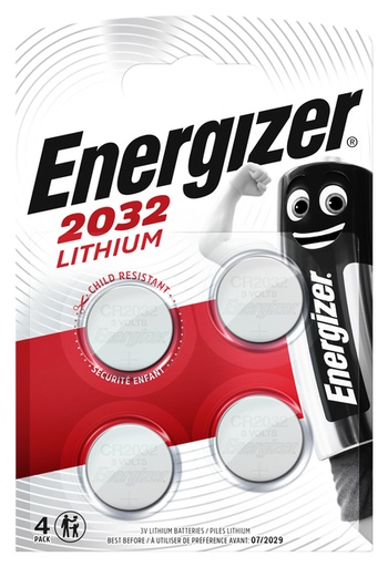 [1429544] Pile bouton Energizer 4x CR2032 Lithium