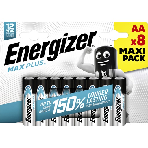 [1429557] Pile Energizer Max Plus 8x AA alcaline