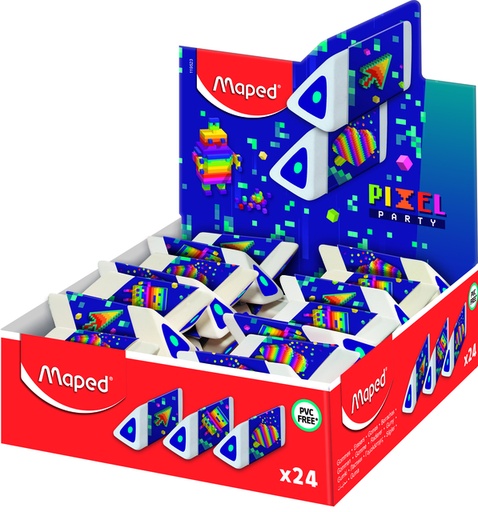 [1430642] Gum Maped Pixel Party Pyramid display à 24 stuks