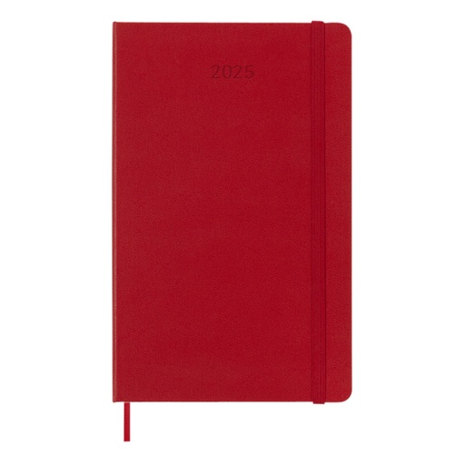 [1430281] Agenda 2025 Moleskine 12 mois Planner Weekly 7j/1p Large rigide rouge écarlate