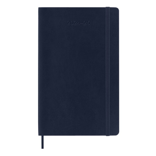 [1430296] Agenda 2024/2025 Moleskine 18 mois Planner Weekly 7j/1p Large souple bleu saphir