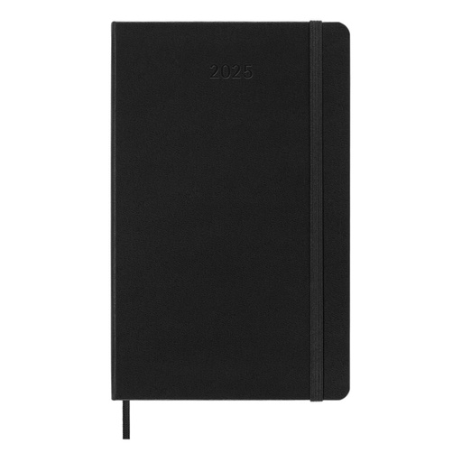 [1430297] Agenda 2025 Moleskine 12 mois Planner Weekly 7j/1p Large rigide noir