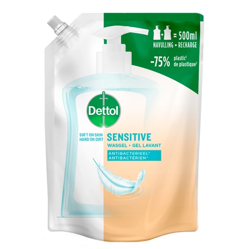 [1430880] Savon mains Dettol Sensitive antibactérien 500ml recharge