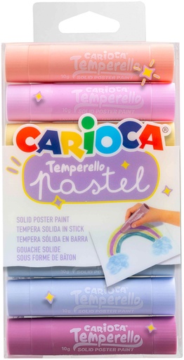 [1430239] Verfstift Carioca Temperello set à 8 pastelkleuren