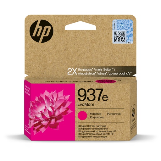 [1432916] Inktcartridge HP 4S6W7NE 937E Evomore rood