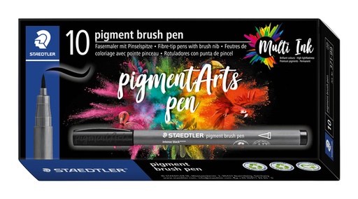 [1431199] Feutre pinceau Staedtler PigmentArts 1mm noir intense