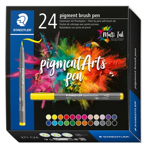 [1431202] Brushpen Staedtler PigmentArts set à 24 kleuren