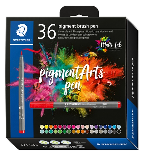 [1431203] Feutre pinceau Staedtler PigmentArts set 36 couleurs